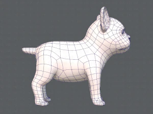 dog base cartoonv03 3D Model