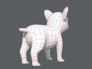 dog base cartoonv03 3D Model