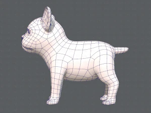 dog base cartoonv03 3D Model