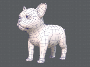dog base cartoonv03 Modello 3D