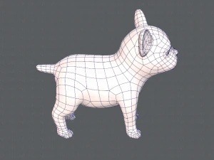 dog base cartoonv03 3D Model