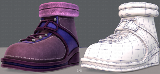 shoes cartoonv29 3D Modell .c4d .max .obj .3ds .fbx .stl .blend