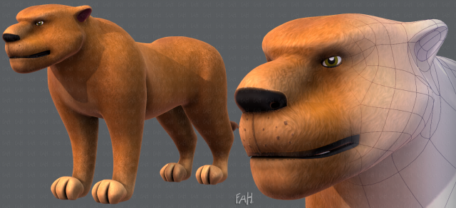 lion v01 3D 模型 .c4d .max .obj .3ds .fbx .stl .blend 
