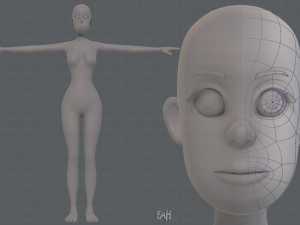 base mesh woman 15 Model 3D