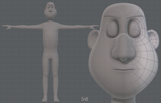base mesh man character v13 3D Model .c4d .max .obj .3ds .fbx .stl .blend