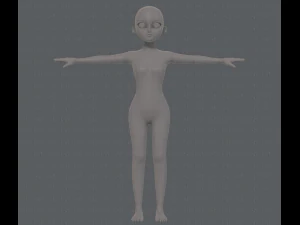 base mesh girl characterv09 3D Model