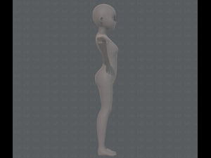 base mesh girl characterv09 3D 모델