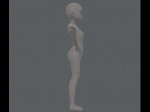 base mesh girl characterv09 3D Model