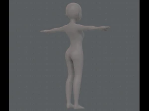 base mesh girl characterv09 3D Model