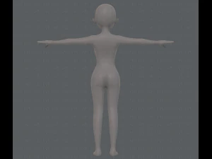 base mesh girl characterv09 3D Model