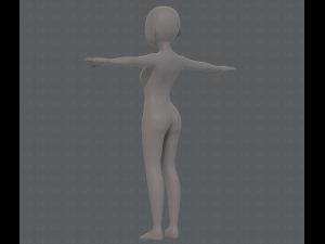 base mesh girl characterv09 3D 모델