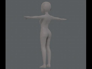 base mesh girl characterv09 3D Model