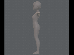 base mesh girl characterv09 3D 모델