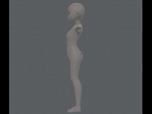 base mesh girl characterv09 3D Model