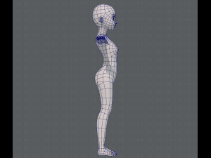 base mesh girl characterv09 3D 모델