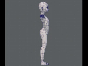 base mesh girl characterv09 3D Model