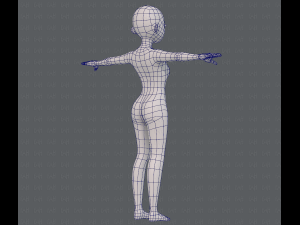 base mesh girl characterv09 3D 모델