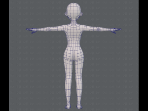 base mesh girl characterv09 3D 모델