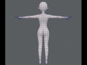 base mesh girl characterv09 3D Model