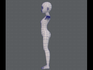 base mesh girl characterv09 3D 모델