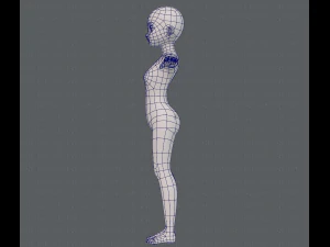 base mesh girl characterv09 3D Model