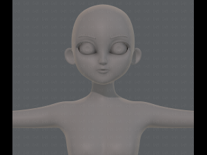 base mesh girl characterv09 3D 모델