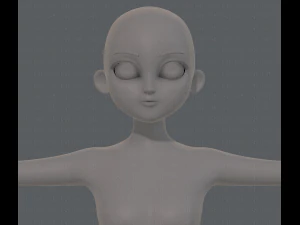base mesh girl characterv09 3D Model