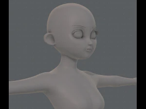 base mesh girl characterv09 3D Model