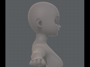 base mesh girl characterv09 3D 모델