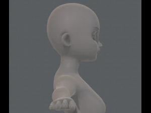 base mesh girl characterv09 3D Model