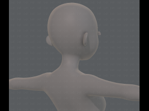base mesh girl characterv09 3D 모델