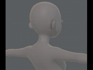 base mesh girl characterv09 3D Model