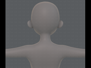 base mesh girl characterv09 3D 모델