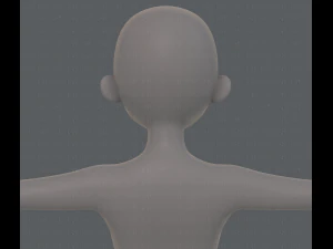 base mesh girl characterv09 3D Model