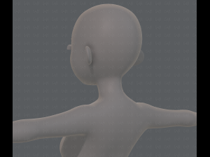 base mesh girl characterv09 3D 모델