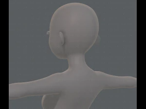 base mesh girl characterv09 3D Model