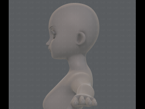 base mesh girl characterv09 3D 모델