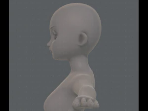 base mesh girl characterv09 3D Model