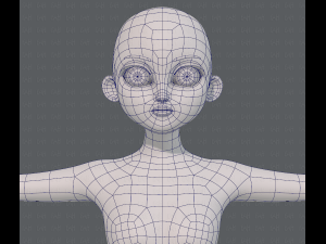 base mesh girl characterv09 3D 모델