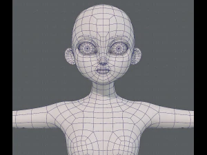 base mesh girl characterv09 3D Model