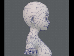 base mesh girl characterv09 3D 모델
