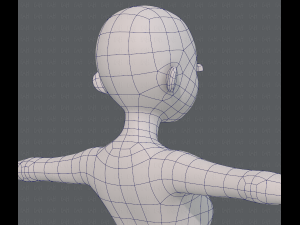base mesh girl characterv09 3D 모델