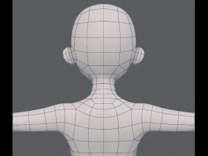 base mesh girl characterv09 3D 모델