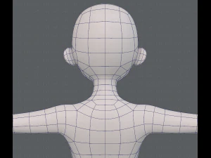 base mesh girl characterv09 3D Model