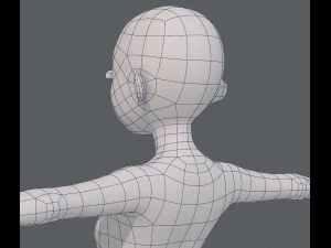 base mesh girl characterv09 3D Model