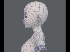 base mesh girl characterv09 3D Model