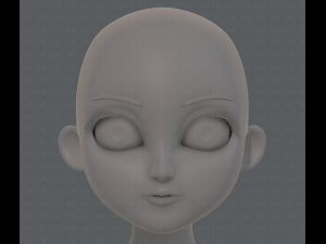 base mesh girl characterv09 3D 모델