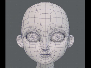 base mesh girl characterv09 3D Model