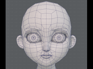 base mesh girl characterv09 3D 모델