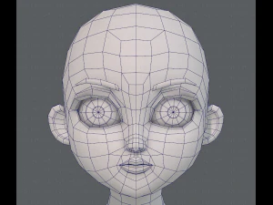 base mesh girl characterv09 3D Model